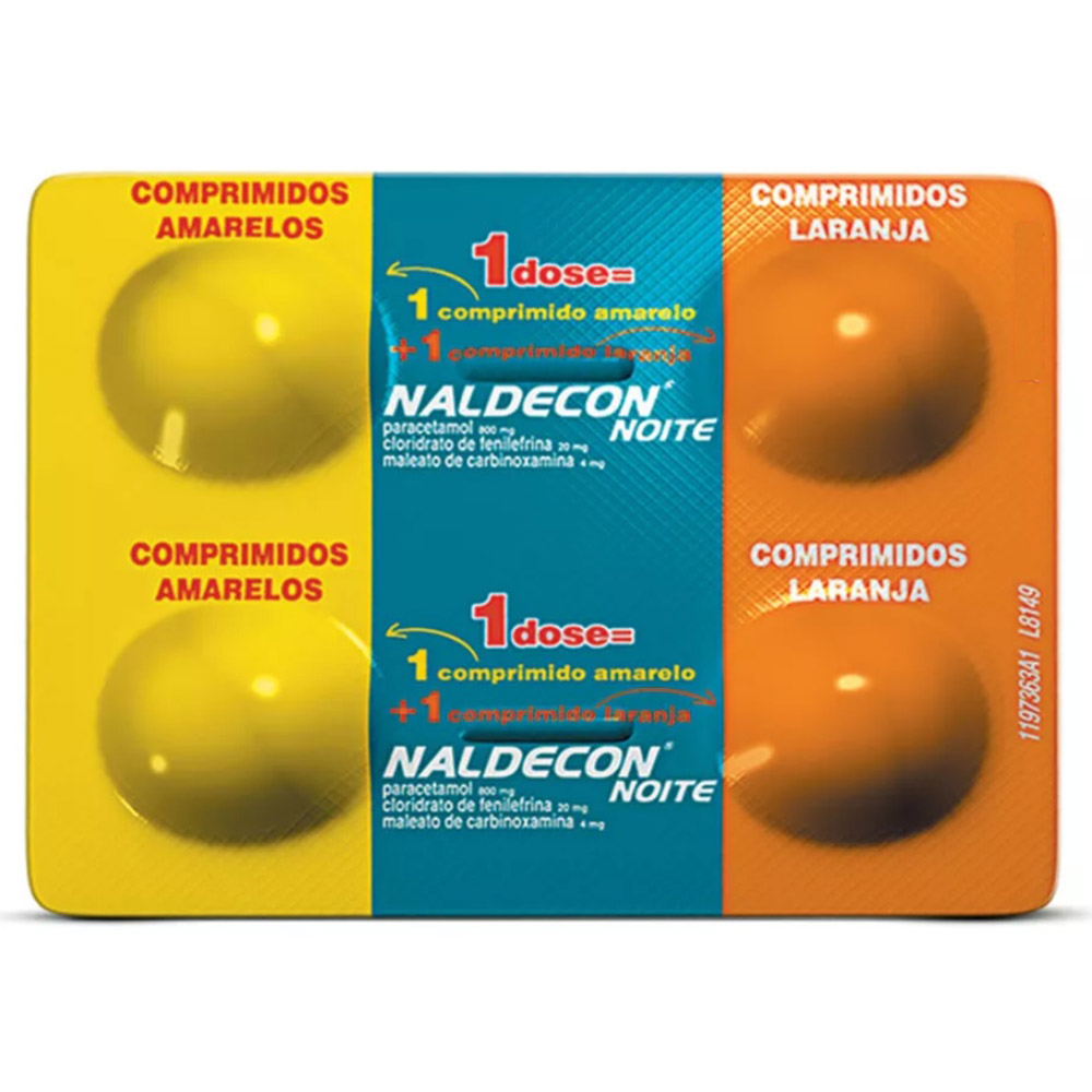 Comprar Naldecon Noite Com 4 Comprimidos | Drogaria
