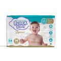 Fralda Descartável Premium Tamanho Médio Com 34 Unidades Flock Baby