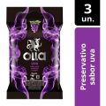 Preservativo Sabor Uva com 3 Unidades Olla