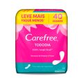 Protetor Diario Carefree tododia Sem Perfume Com 40 Unidades