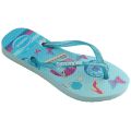Sandália Havaianas Kids Slim Princesas Azul 31/32
