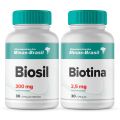 Kit Biosil 300mg 30 Cápsulas + Biotina 2,5mg 30 Cápsulas Pele, Cabelos e Unhas