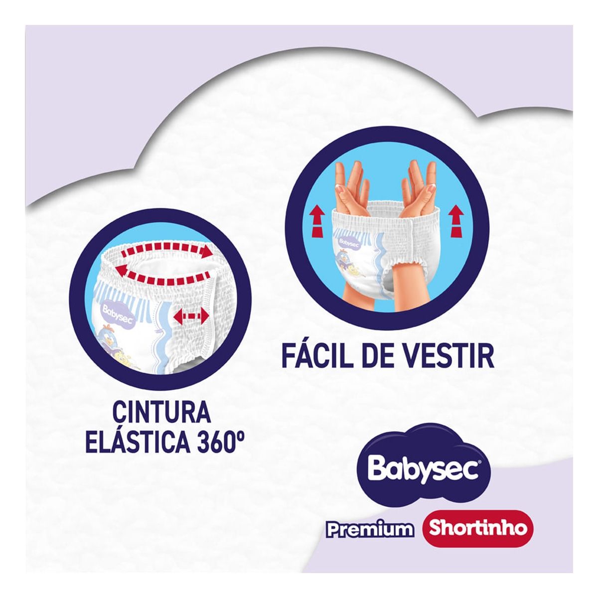 Fralda Babysec Shortinho Tamanho Mega M Com 30 Unidades