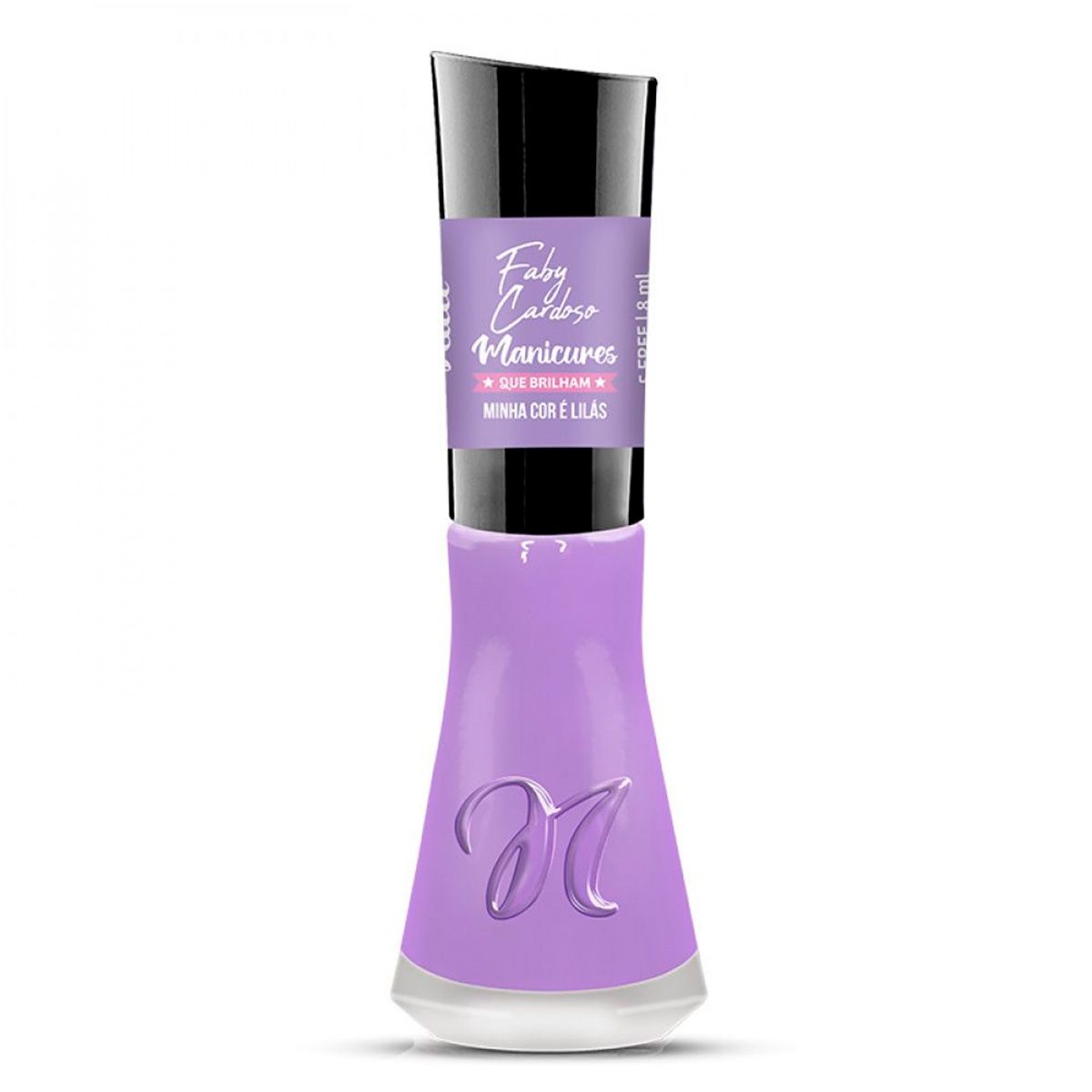 Esmalte Nati Minha Cor É Lilás Coleção Faby Cardoso Manicures Que Brilham 8ml