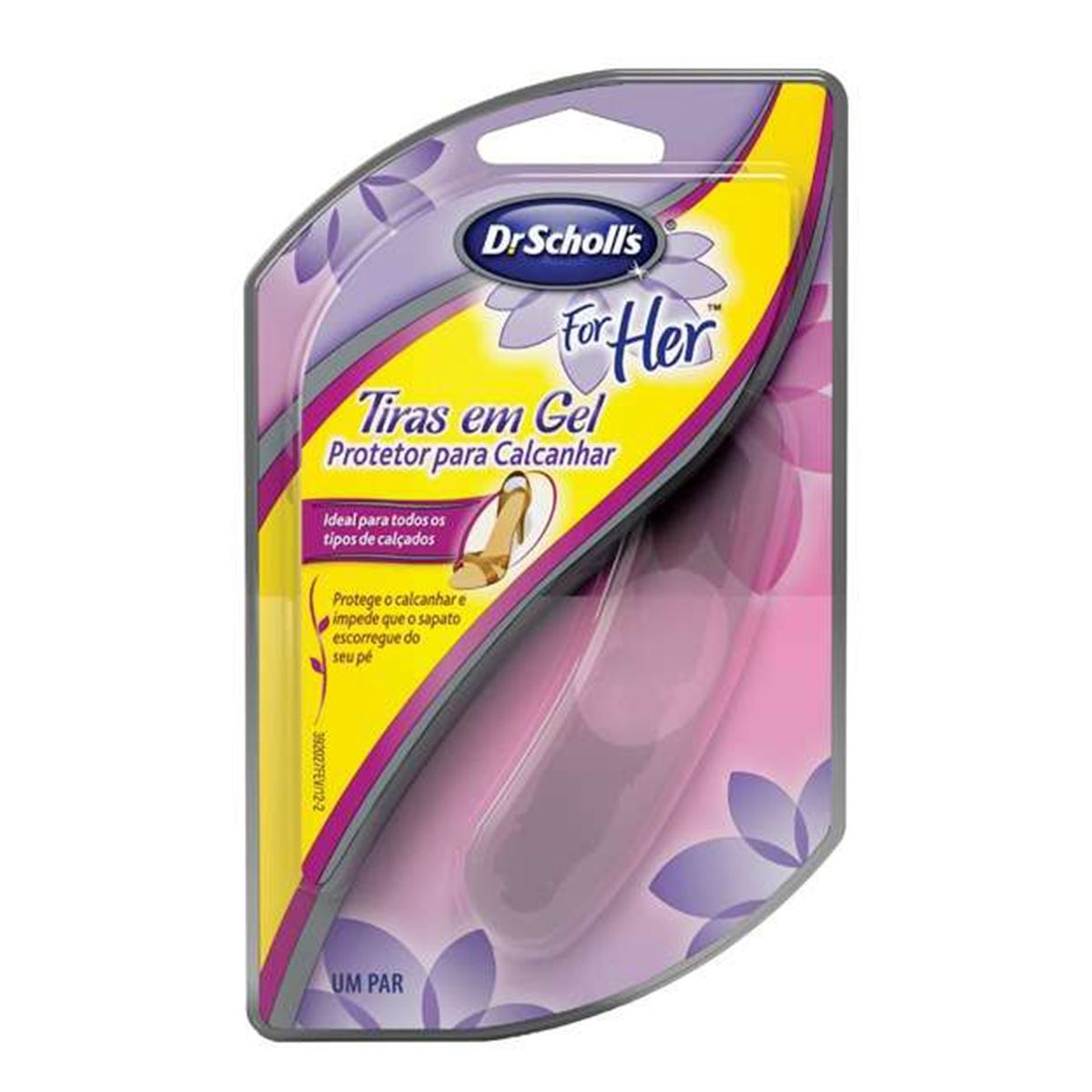 Protetor Para Calcanhar Tiras em Gel Feminino Com Par
