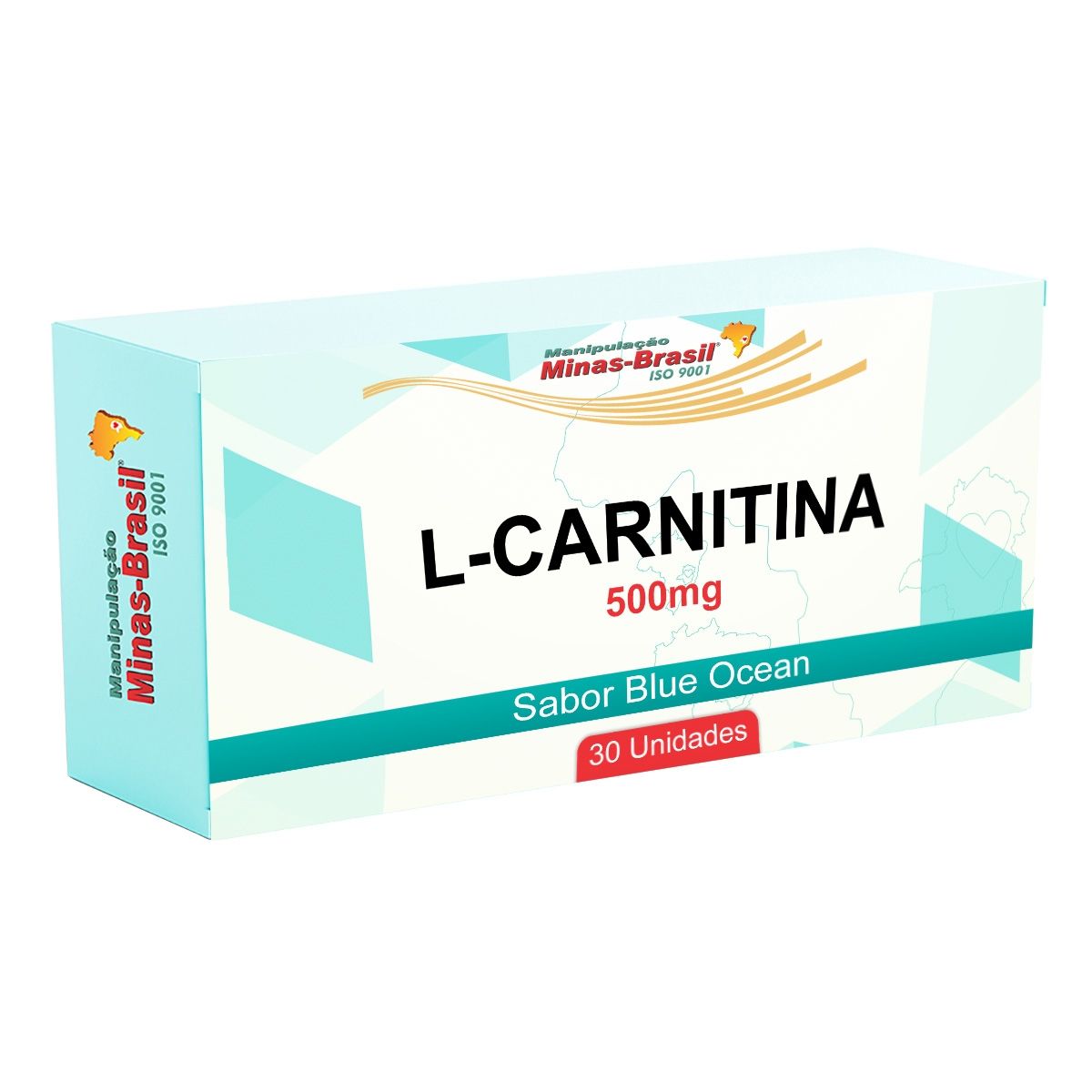 L-Carnitina 500mg 30 Balas de Goma Sabor Blue Ocean