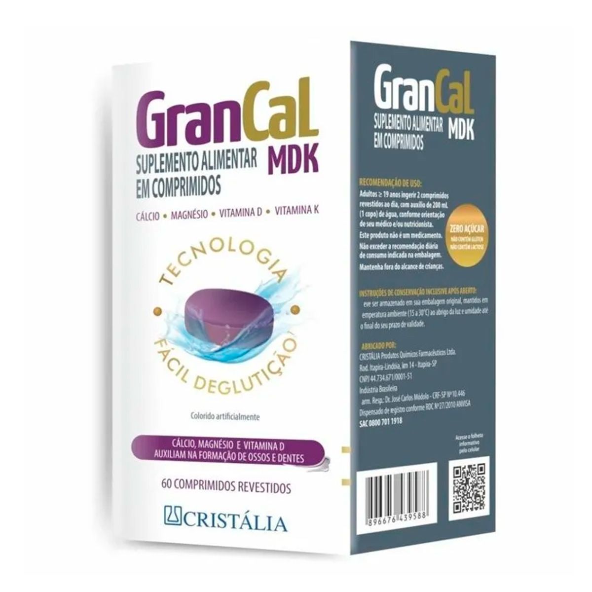 Grancal MDK Com 60 Comprimidos Cristália - Drogaria Minas-Brasil