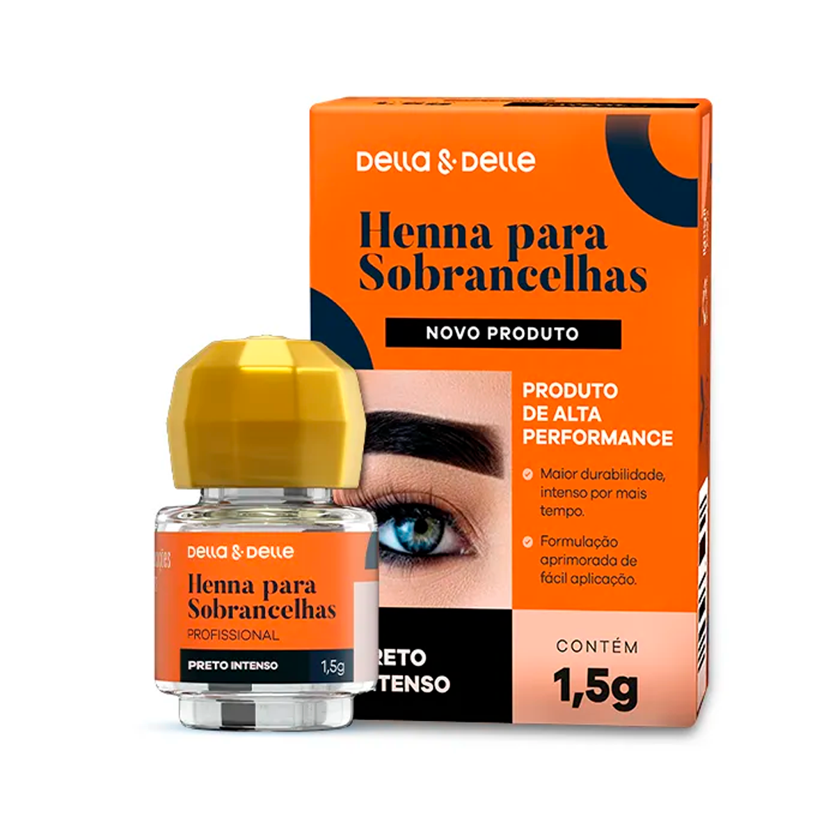 Henna Para Sobrancelha Della E Delle Preto Intenso 1,5g - Drogaria ...