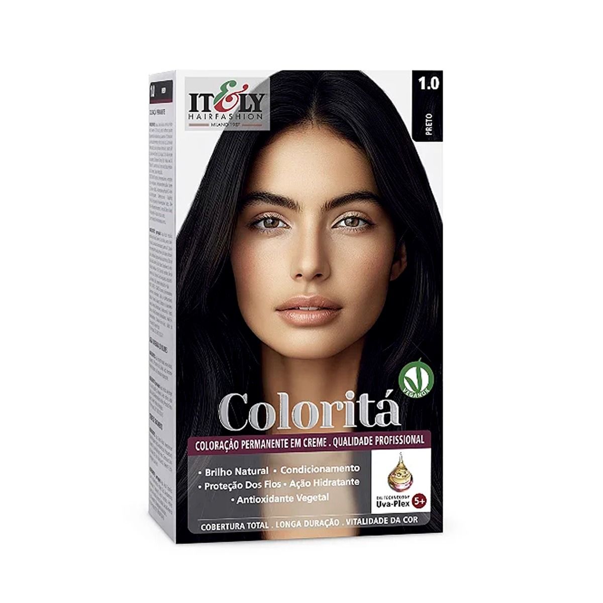 Coloração Permanente Em Creme Coloritá Color 1.0 Preto Itely Hair Fashion