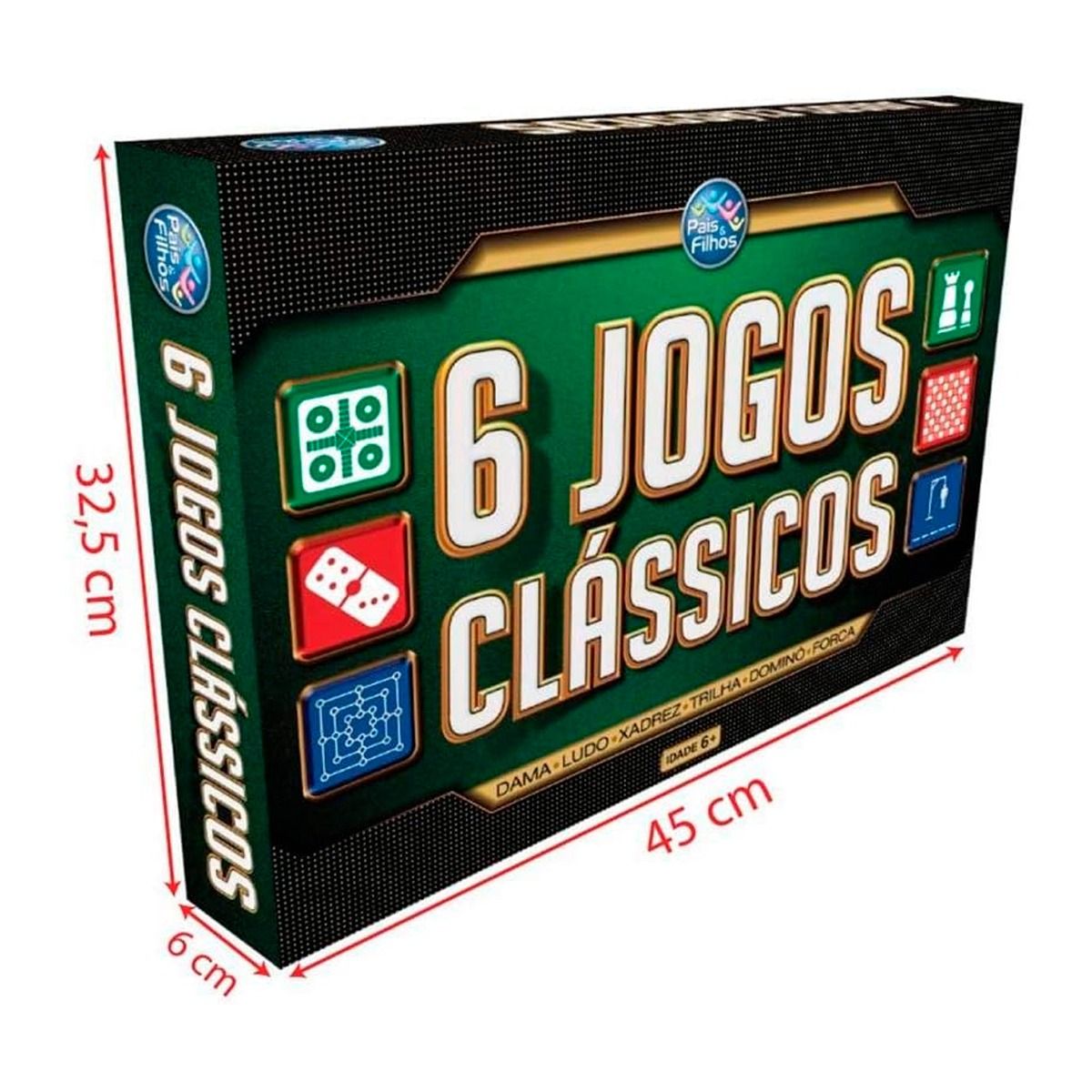 Seis Jogos Clássicos Ref-2759 Pais E Filhos - Drogaria Minas-Brasil