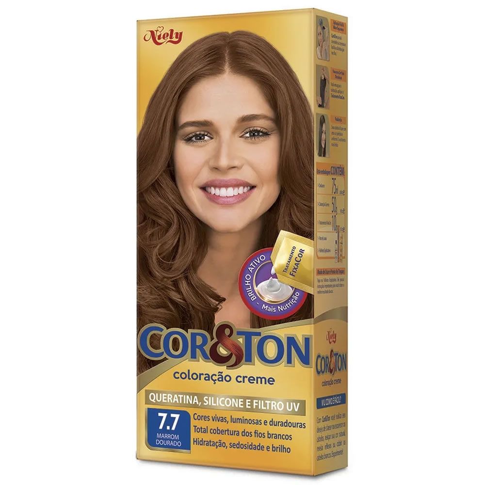 Mini Kit Cor E Ton 7.7 Marrom Dourado