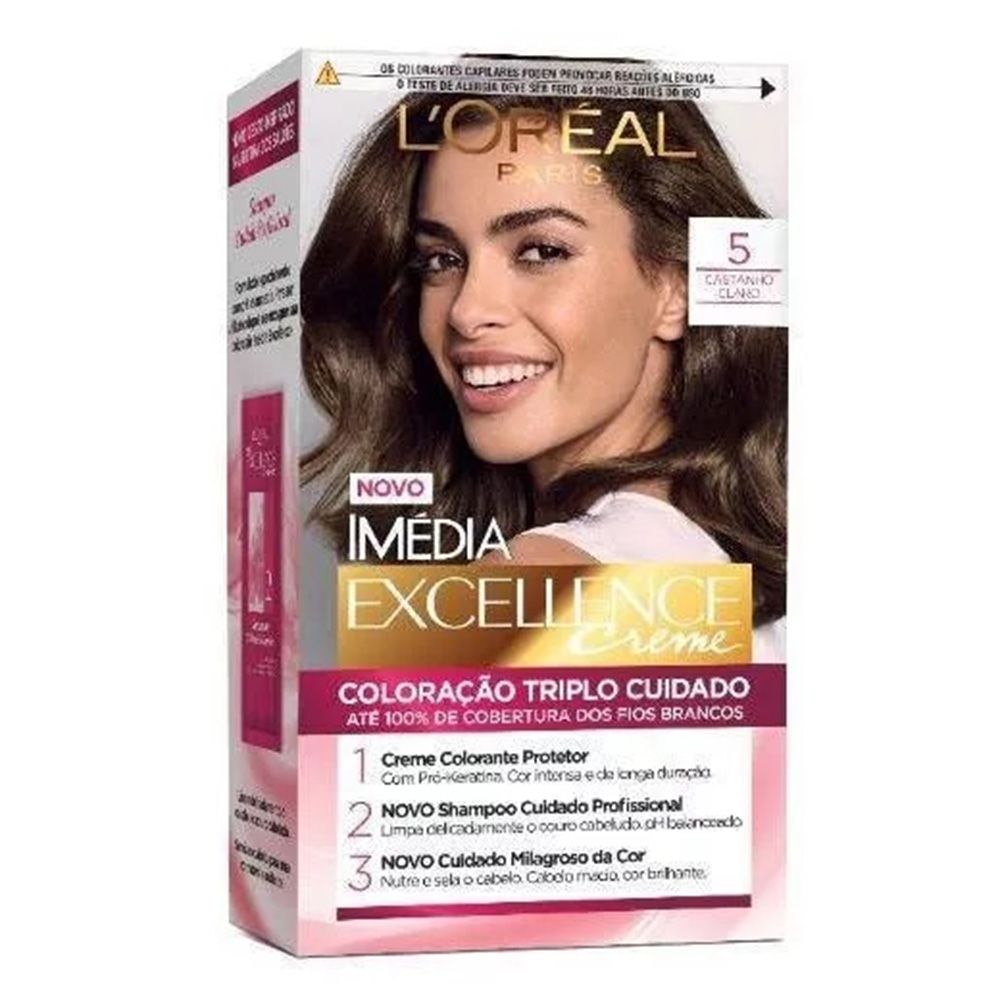 Coloração Imédia Excellence Creme 5 Castanho Claro
