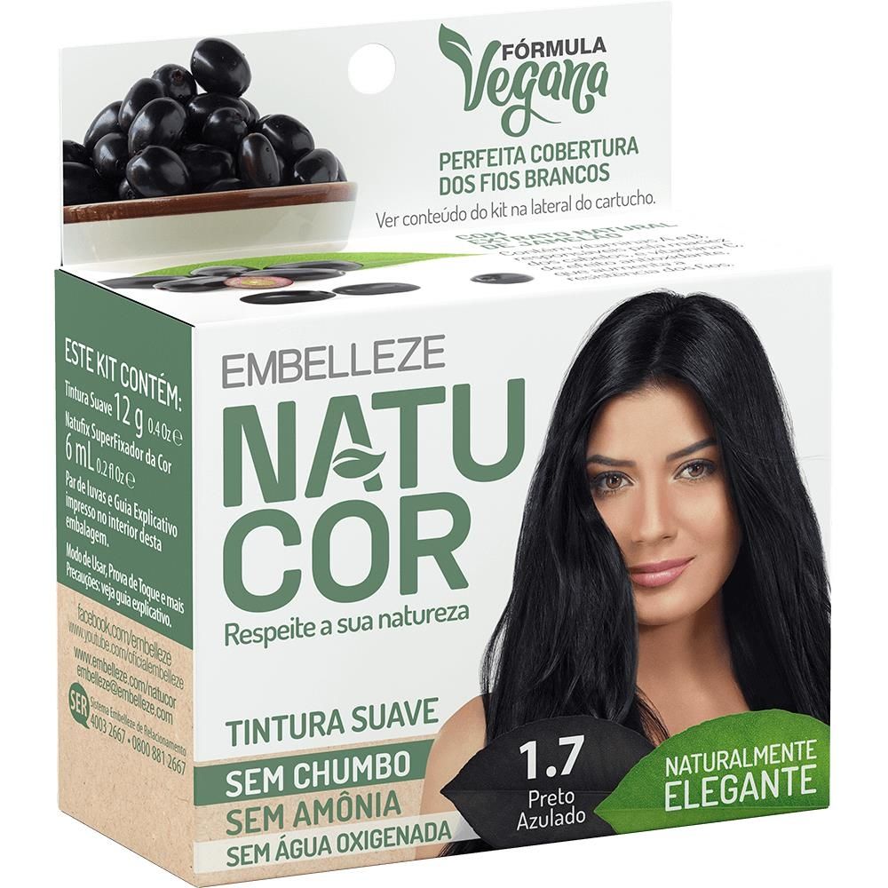 Tintura Natucor 1.7 Preto Azulado (Extrato de Jamelão)
