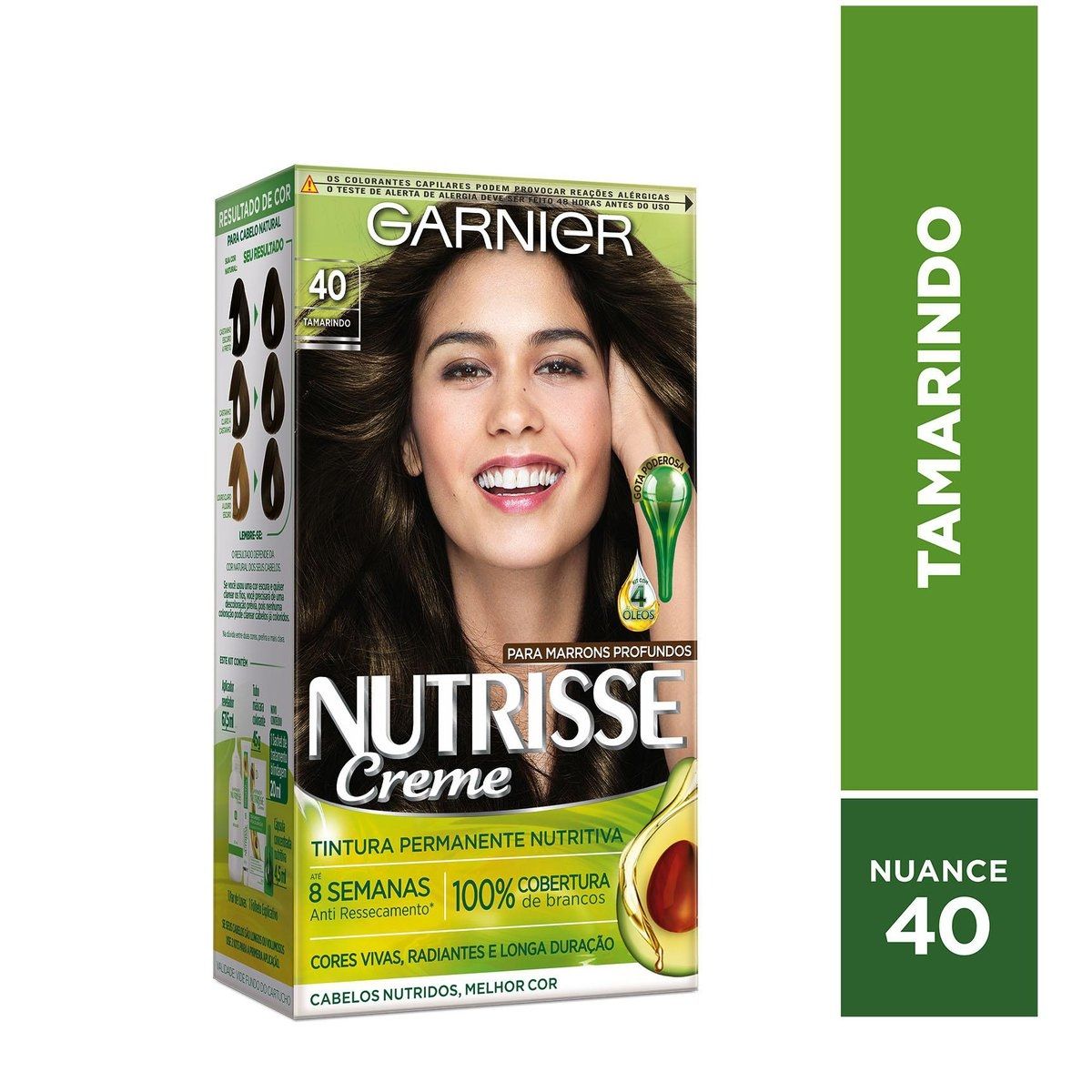 Tintura Garnier Nutrisse Kit Creme Cor 40 Tamarindo Castanho