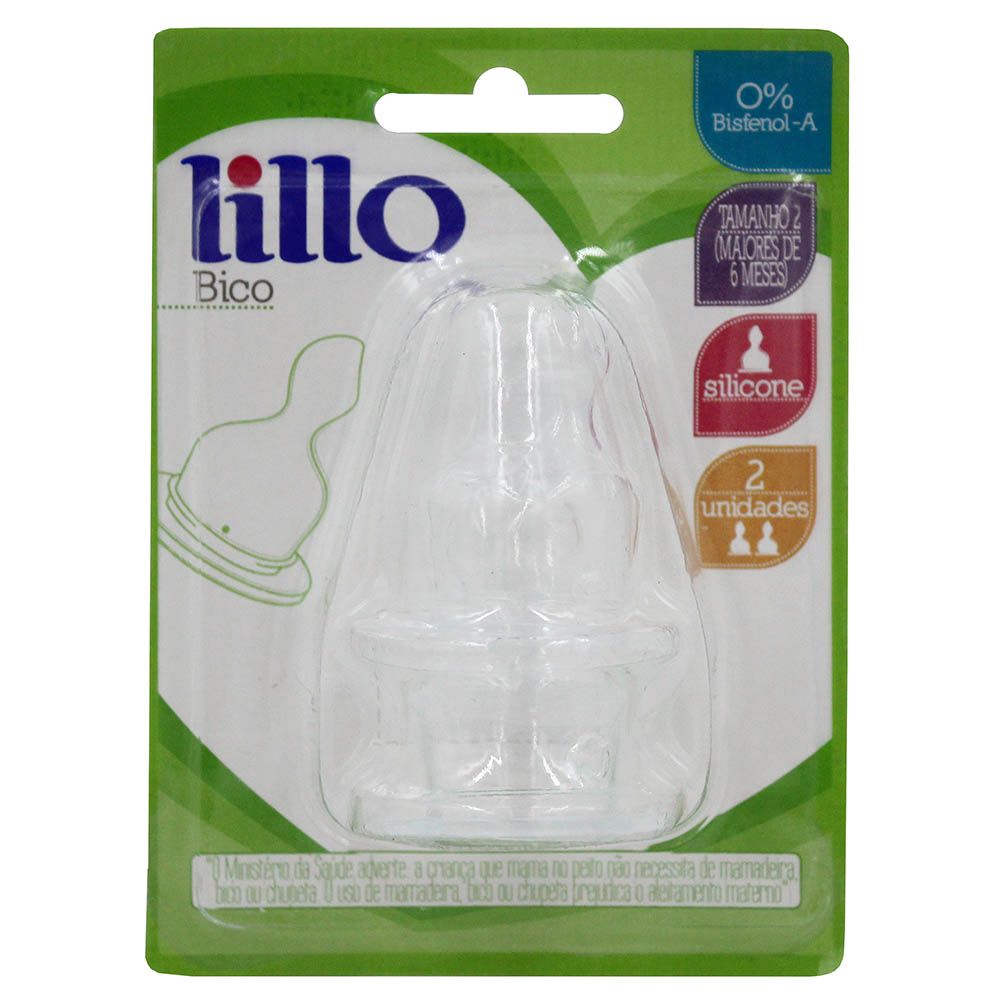 Bico Lillo Ortodôntico Tamanho 2 Silicone Com 2 Unidades Ref: 4371