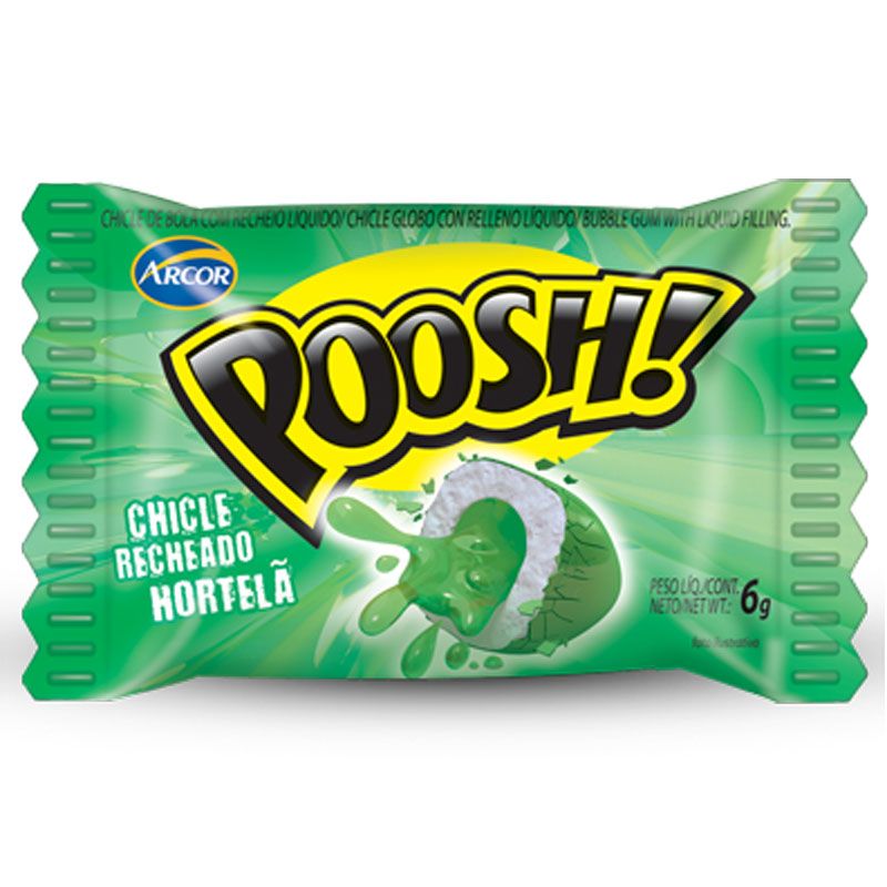 Chicletes Poosh Arcor Hortelã 6G