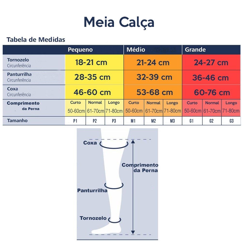 Meia Elástica Sigvaris AD Tamanho Média Normal Unissex Cor Natural Compressão 20-30MMHG Ref:M2A33