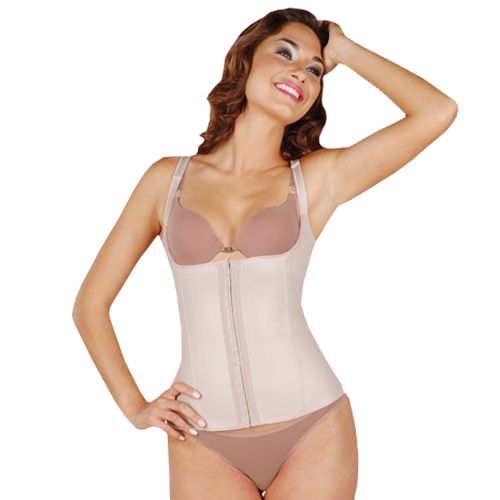 Corselet Body Shaper Esbelt Cotton Cor Bege Tamanho M