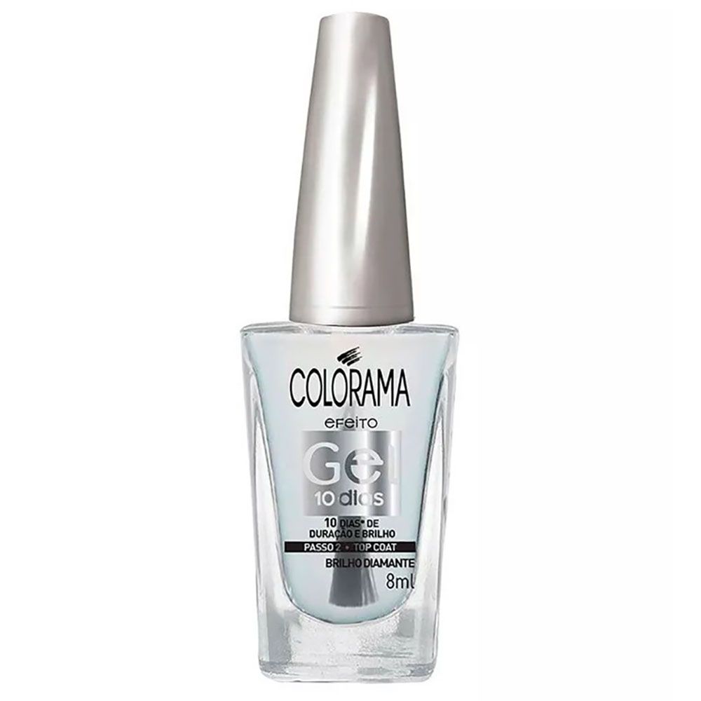 Esmalte Colorama Efeito Gel Top Coat Brilho Diamante 8Ml
