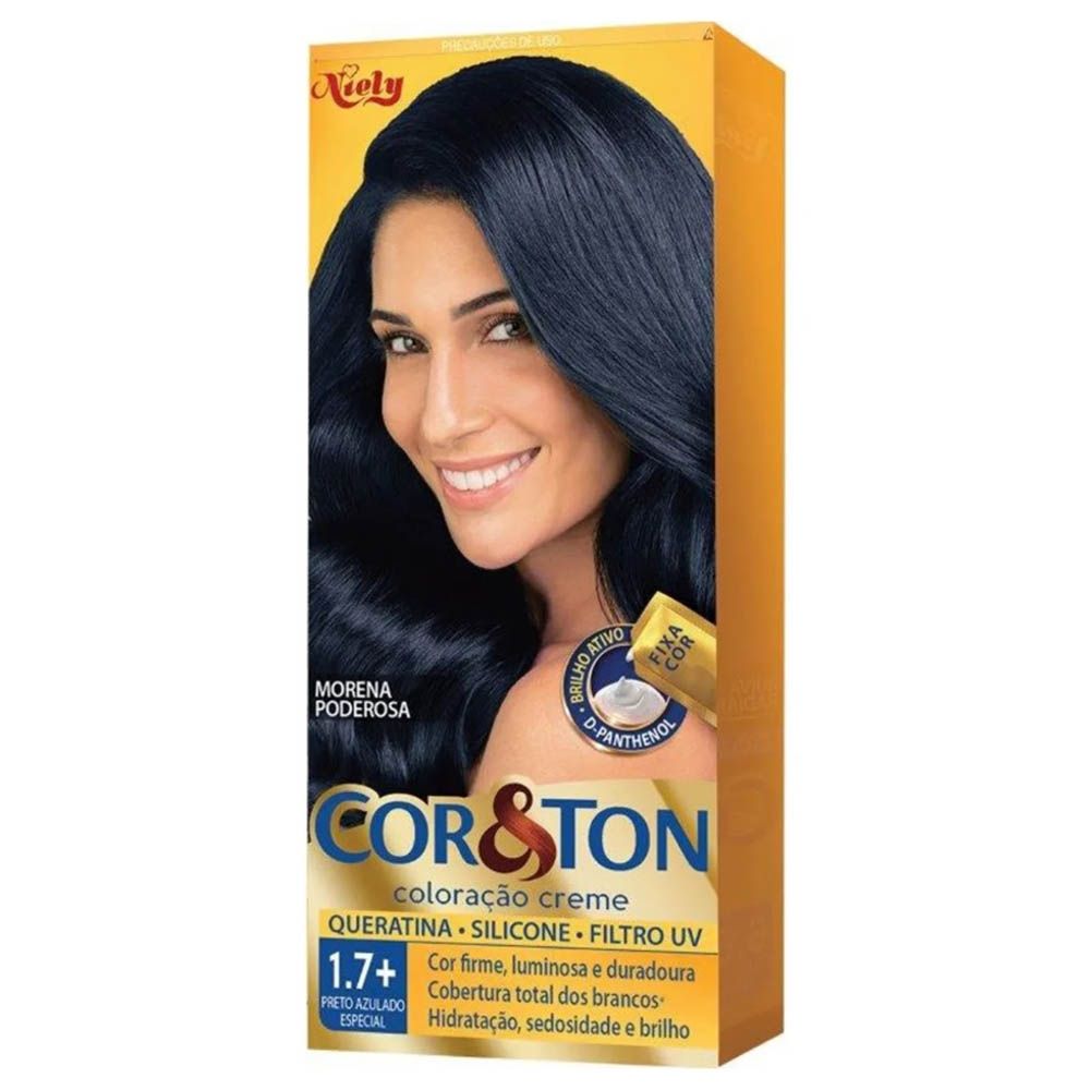 Tintura Creme Cor e Ton Preto Azulado Especial 1.7+