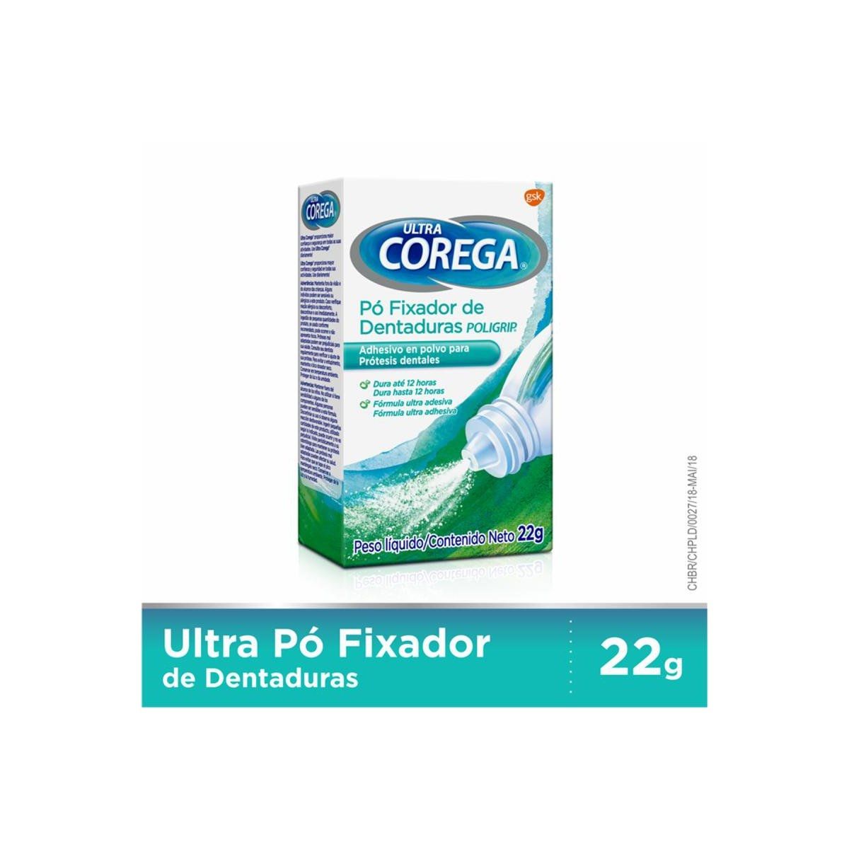 Corega Ultra Pó Fixador C/ 22 G