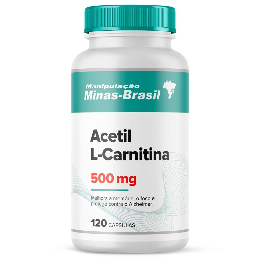 Acetil L Carnitina 500Mg 120 Cpsulas - Drogaria Minas-Brasil