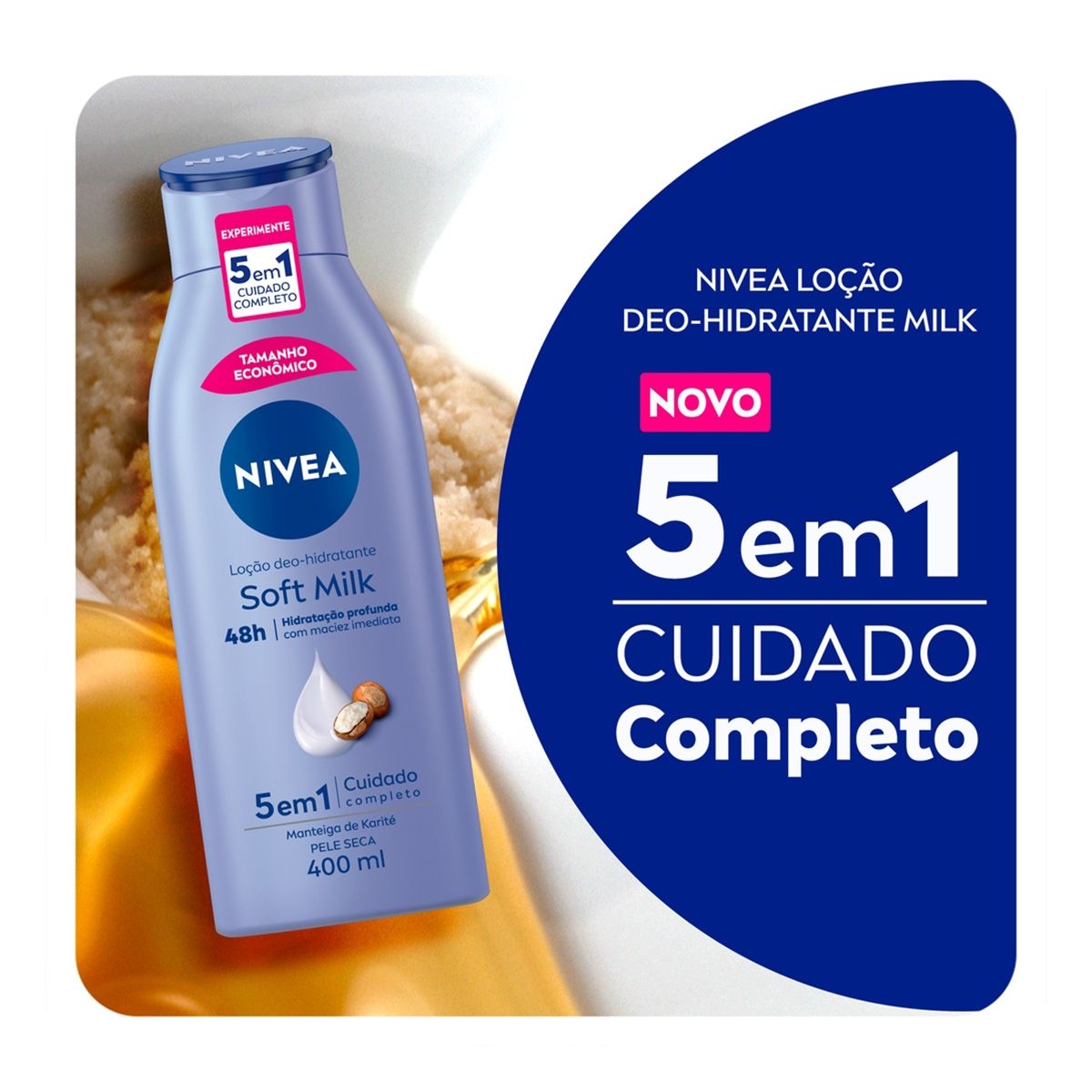 Creme Hidratante Corporal Nivea Soft Milk Pele Seca 400 ML