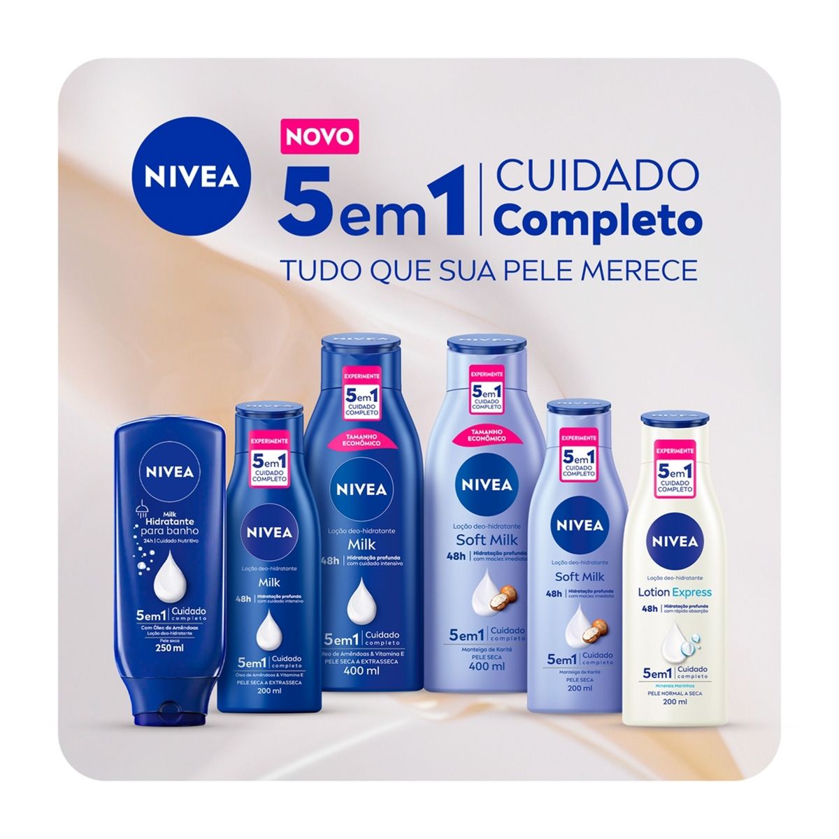 Creme Hidratante Corporal Nivea Soft Milk Pele Seca 400 ML