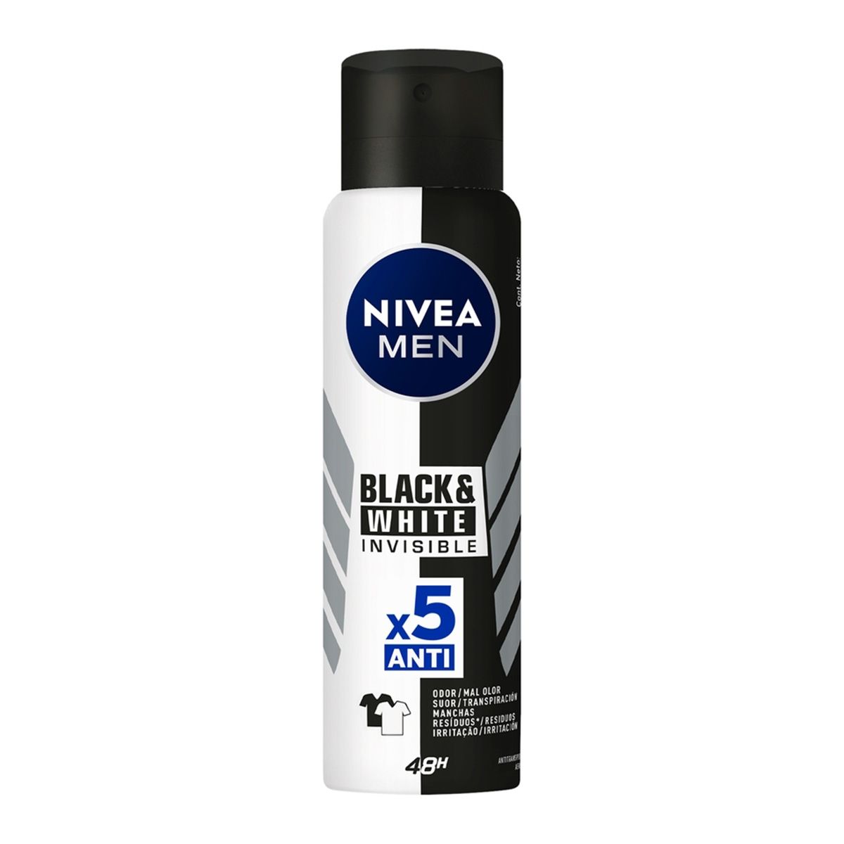 Desodorante Aerosol Nivea For Men Invisible for Black e White 150ml