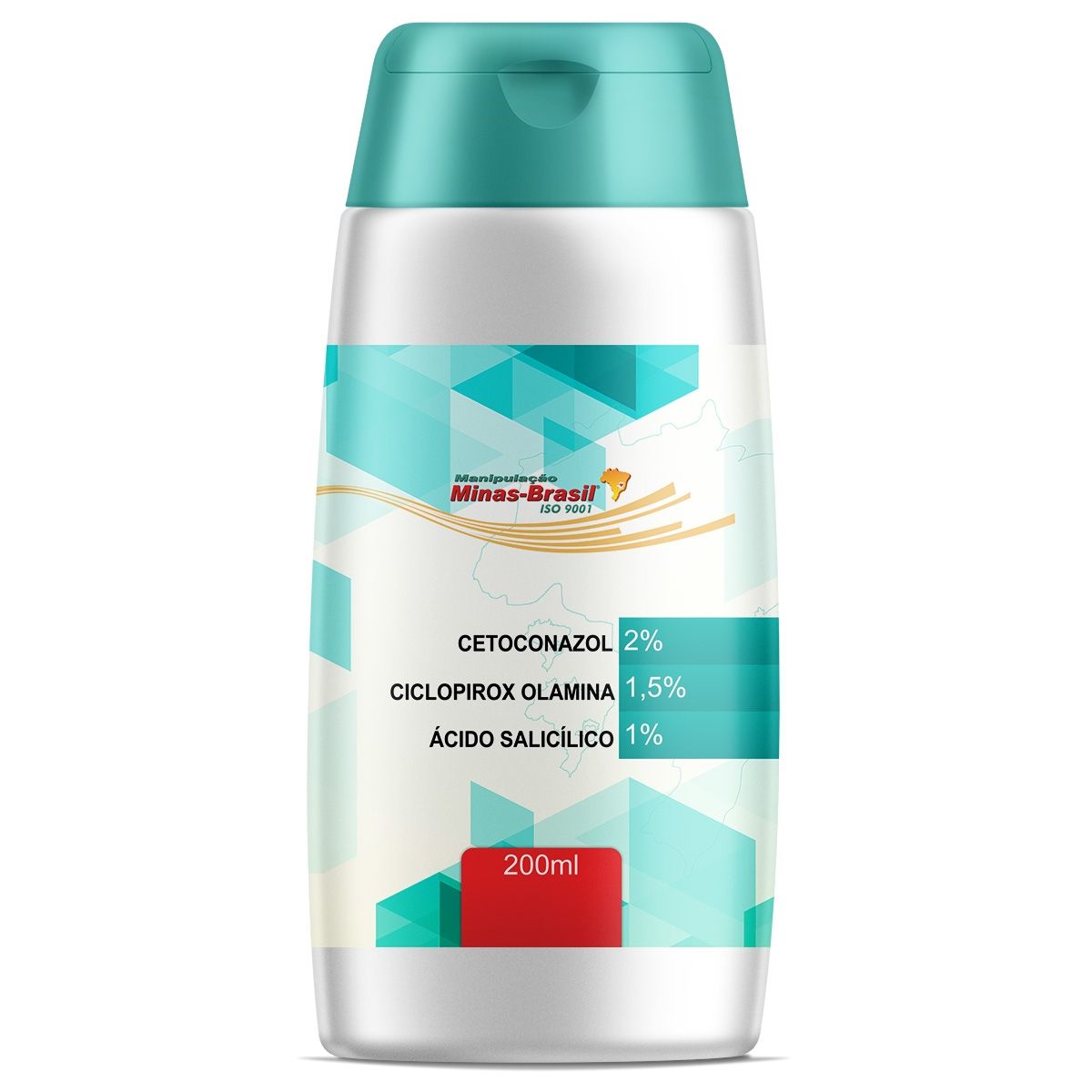 Shampoo Cetoconazol + Ciclopirox + Ácido Salicílico 200ml