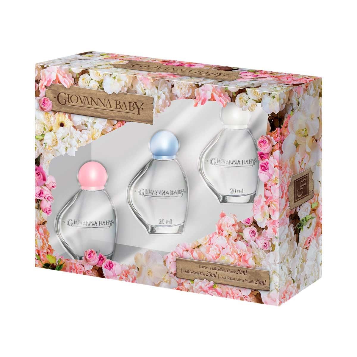 Kit Colônias Giovanna Baby Aromas do Jardim Classic, Blue e Blanc