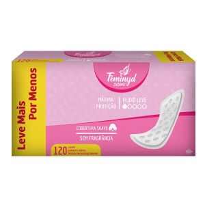 Protetor Diário Suave Sem Abas 120 Unidades Feminyd
