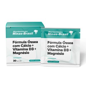 Fórmula Óssea com Cálcio + Vit D3 + Magnésio 30 Sachês Laranja