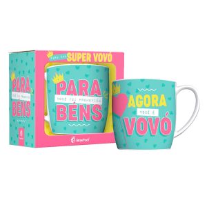 Caneca Porcelana Urban Para Uma Super Vovó 360ml Brasfoot