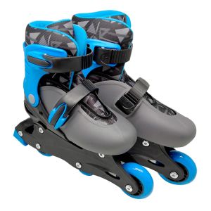 Patins Inline 2 Em 1 Ajustável Power Blue 31-34 Dm Toys