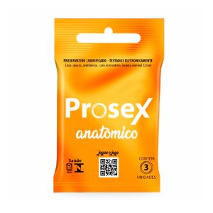 Preservativo Anatômico Premium Com 3 Unidades Prosex