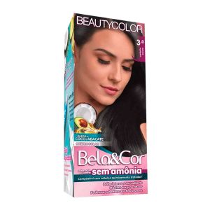 Tintura Kit Bela e Cor Coloração Creme 3.0 Castanho Escuro Beauty Color