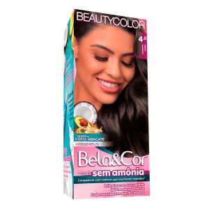 Tintura Kit Bela e Cor Coloração Creme 4.0 Castanho Médio Beauty Color