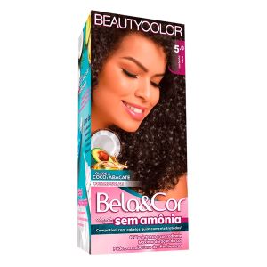 Tintura Kit Bela e Cor Coloração Creme 5.0 Castanho Claro Beauty Color
