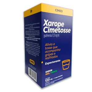 Xarope Expectorante Cimetosse Guaifenesina 13,33mg/ml Sabor Mel/Menta Com 120ml Cimed
