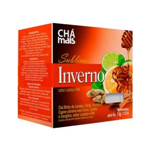 Chá Sublime Inverno Sabor Laranja e Mel Com 10 Sachês De 15g Cada Chá Mais