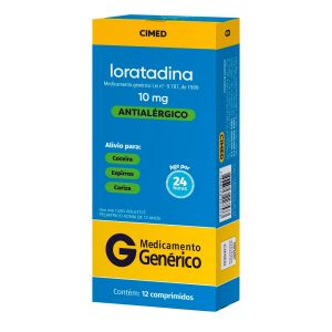 Loratadina 10mg Com 12 Comprimidos Genérico Cimed