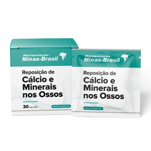 Sachês para Reposição de Cálcio e Minerais nos Ossos Sabor Abacaxi 30 Sachês