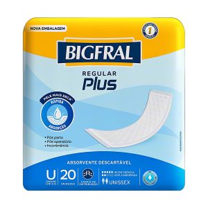 Absorvente Geriátrico Super Absorção Com 20 Unidades Bigfral