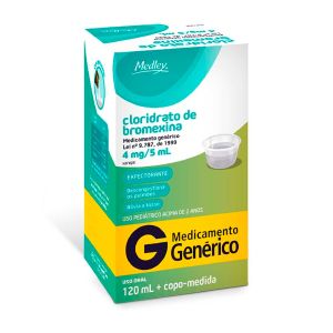 Cloridrato De Bromexina 4mg/ml Xarope Expectorante Pédiátrico 120ml Genérico Medley