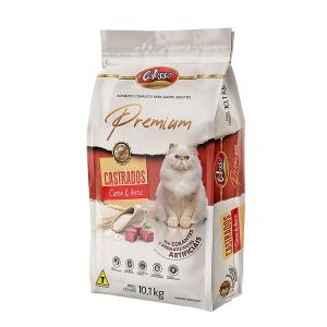 Ração Para Gatos Castrados Premium Sabor Carne e Arroz Com 10,1 Kg Colosso