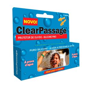 Protetor De Ouvido De Silicone com Pino Adulto Com 2 Pares ClearPassage