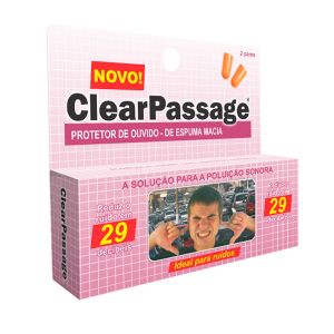 Protetor De Ouvido De Espuma Macia Com 2 Pares ClearPassage
