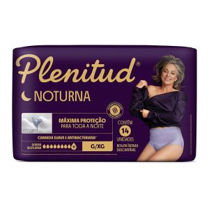 Roupa Íntima Descartável Unissex Plenitud Noturna G/XG Absorção Intensa 14 Unidades