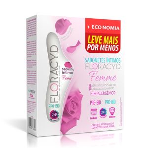 Kit Sabonete Líquido Íntimo Femme Com  2 Unidades De 200ml Cada Floracyd